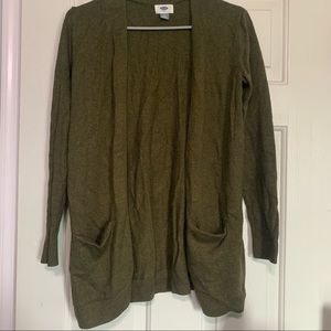 Old navy cardigan sweater olive green with pockets